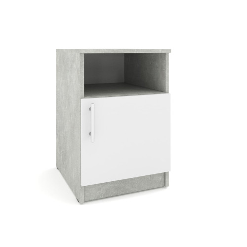 Офісна тумба ОФТ-01 40x45x60 см Бетон/Біла