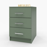 Офісна тумба на 3 шухляди ОФТ-02 40x45x60 см Зелений Димчастий