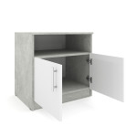 Офісна тумба ОФТ-03 60x45x60 см Бетон/Біла