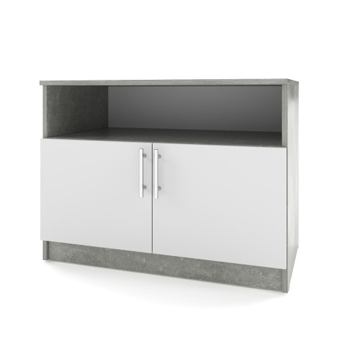 Офісна тумба ОФТ-03 80x45x60 см Бетон/Біла