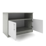 Офісна тумба ОФТ-03 80x45x60 см Бетон/Біла