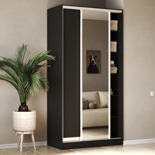 Шафа-купе 2-дверна 120x60x240 см Стандарт Антрацит
