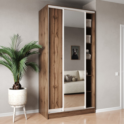 Шафа-купе 2-дверна 110x60x240 см Стандарт Дуб Ліворно