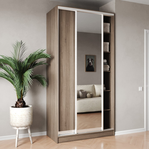 Шафа-купе 2-дверна 110x60x240 см Стандарт Дуб Сонома Трюфель