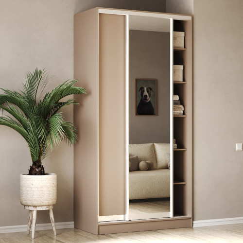 Шафа-купе 2-дверна 120x60x240 см Стандарт Зелений Димчастий