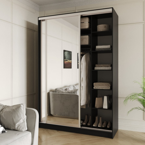 Шафа-купе 2-дверна 160x60x240 см Стандарт Антрацит