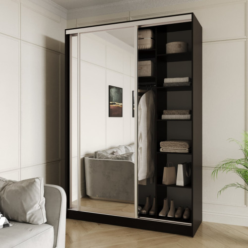 Шафа-купе 2-дверна 160x60x240 см Стандарт Венге