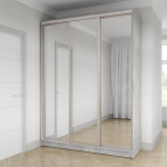 Шафа-купе 3-дверна 180x60x240 см Комбі Бетон Стайл
