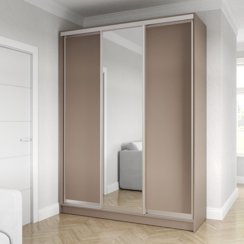 Шафа-купе 3-дверна 180x60x240 см Комбі Тоффі