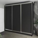 Шафа-купе 3-дверна 240x60x240 см Стандарт Антрацит