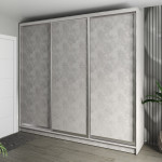 Шафа-купе 3-дверна 270x60x240 см Стандарт Бетон Стайл