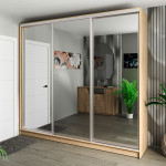 Шафа-купе 3-дверна 260x60x240 см Стандарт Дуб Сонома
