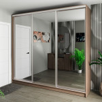 Шафа-купе 3-дверна 260x60x240 см Стандарт Дуб Сонома Трюфель