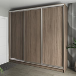 Шафа-купе 3-дверна 260x60x240 см Стандарт Дуб Сонома Трюфель