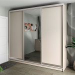 Шафа-купе 3-дверна 260x60x240 см Стандарт Кашемір