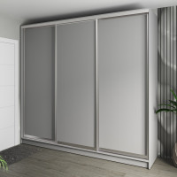 Шафа-купе 3-дверна 260x60x240 см Стандарт Сіра Лава