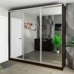 Шафа-купе 3-дверна 260x60x240 см Стандарт Венге
