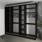 Шафа-купе 3-дверна 260x60x240 см Стандарт Венге