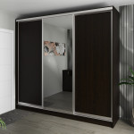 Шафа-купе 3-дверна 260x60x240 см Стандарт Венге