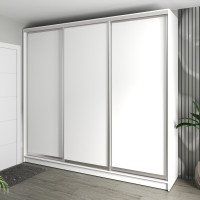 Шафа-купе 3-дверна 230x60x240 см Стандарт  Білий Німфея Альба