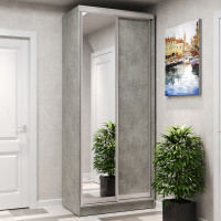 Шафа-купе 2-дверна 100x60x240 см Стандарт Бетон