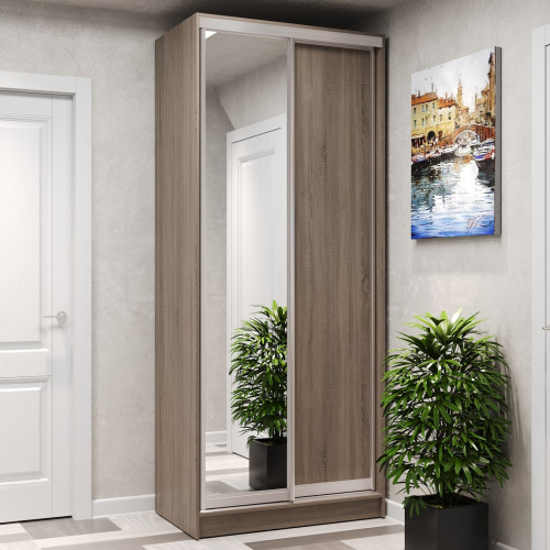 Шафа-купе 2-дверна 110x60x240 см Стандарт Дуб Сонома Трюфель