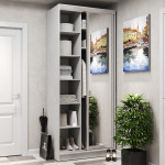 Шафа-купе 2-дверна 100x60x240 см Стандарт Бетон Стайл
