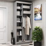 Шафа-купе 2-дверна 100x60x240 см Стандарт Сіра Лава