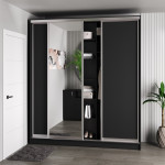 Шафа-купе 3-дверна 230x60x240 см Стандарт Антрацит
