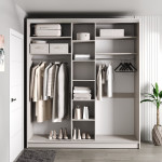 Шафа-купе 3-дверна 230x60x240 см Стандарт Кашемір