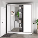 Шафа-купе 3-дверна 230x60x240 см Стандарт Білий Німфея Альба