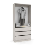 Гардеробна шафа з 3 шухлядами Кашемір ПГ-1 100x40x210 см