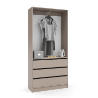 Гардеробна шафа з 3 шухлядами Тоффі ПГ-1 60x40x210 см