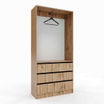 Гардеробна шафа з 3 шухлядами Дуб Аппалачі ПГ-1 60x40x210 см