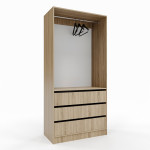 Гардеробна шафа з 3 шухлядами Дуб Сонома ПГ-1 60x50x210 см