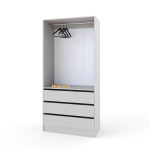 Гардеробна шафа з 3 шухлядами Кашемір ПГ-1 100x50x210 см