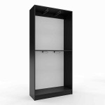 Гардеробна шафа для короткого одягу Антрацит ПГ-2 70x40x210 см