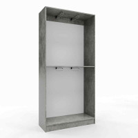 Гардеробна шафа для короткого одягу Бетон ПГ-2 60x40x210 см