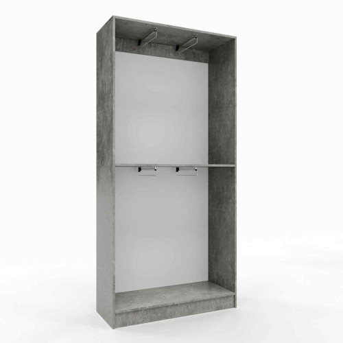 Гардеробна шафа для короткого одягу Бетон ПГ-2 60x40x210 см