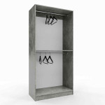 Гардеробна шафа для короткого одягу Бетон ПГ-2 60x50x210 см