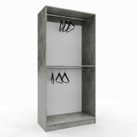Гардеробна шафа для короткого одягу Бетон ПГ-2 100x50x210 см