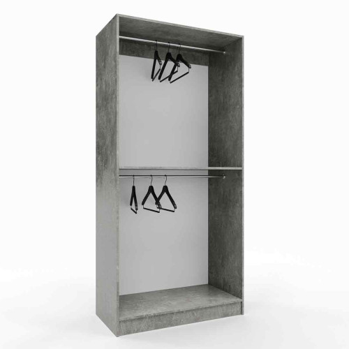 Гардеробна шафа для короткого одягу Бетон ПГ-2 60x50x210 см