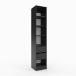 Гардеробна шафа з 2 шухлядами Антрацит ПГ-3 50x40x210 см