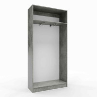 Гардеробна шафа для довгого одягу Бетон ПГ-4 60x40x210 см
