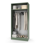 Гардеробна шафа для довгого одягу Зелений Димчастий ПГ-4 100x50x210 см