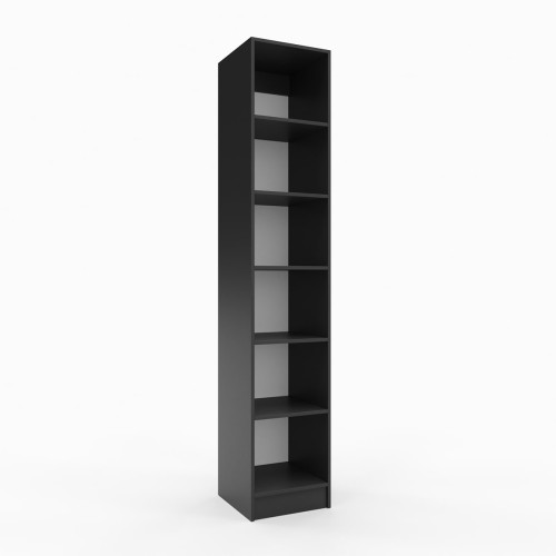 Гардеробна шафа з полицями Антрацит ПГ-5 40x40x210 см
