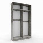Гардеробна шафа подвійна Бетон ПГ-6 120x40x210 см