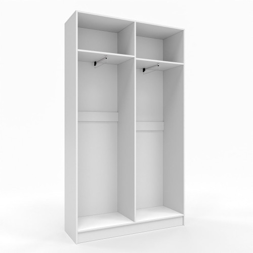 Гардеробна шафа подвійна Білий німфея альба ПГ-6 120x40x210 см