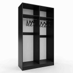 Гардеробна шафа подвійна Антрацит ПГ-6 120x50x210 см