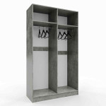Гардеробна шафа подвійна Бетон ПГ-6 120x50x210 см